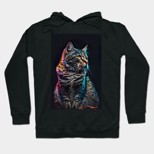 Serious Cat portrait Hoodie